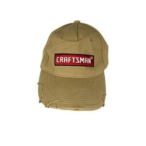 Craftsman Khaki Adjustable‎ Canvas Hat with Distressed Brim and LED Light